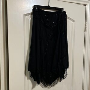 Ideology Black Asymmetrical Skirt